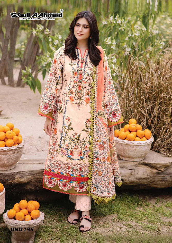 Lawn Vol 22 By Gull A Ahmed Lawn Cotton Printed Pakistani Dress Material Wholesale Shop In Surat
